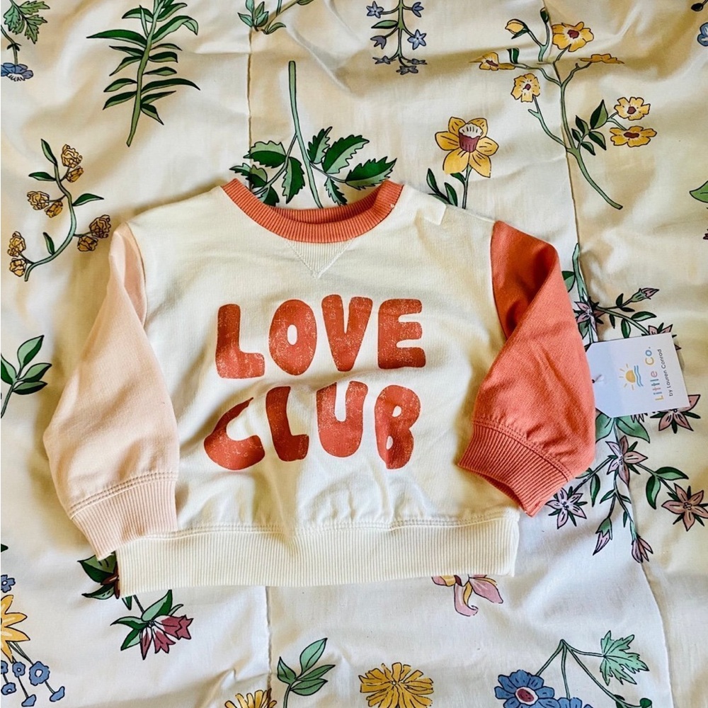 Little co love club Pullover Sweatshirt 3m